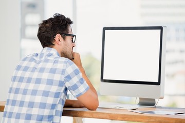 Man working on computer