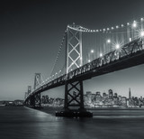 Fototapeta  - San Francisco Bay Bridge in Black and White