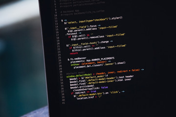 script code on laptop screen