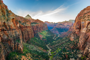 amazing view of zion national park, utah