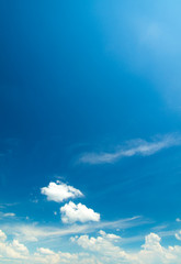 clouds in the blue sky