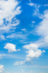 Wall Mural - white fluffy clouds in the blue sky