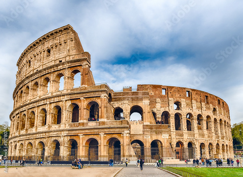 Fotografia, Obraz View over the Flavian Amphitheatre, aka Colosseum in Rome, Italy