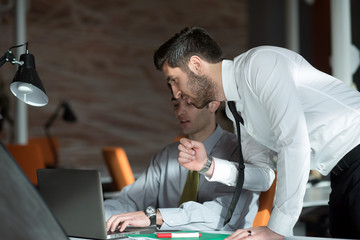 startup business people group working at office