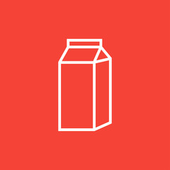 Wall Mural - Packaged dairy product line icon.