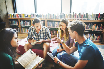 Canvas Print - Classmate Classroom Sharing International Friend Concept