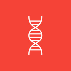 Poster - DNA line icon.