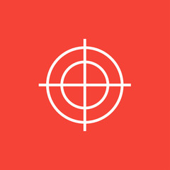 Wall Mural - Shooting target line icon.