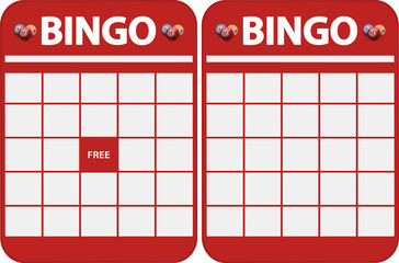 Wall Mural - Blank bingo cards