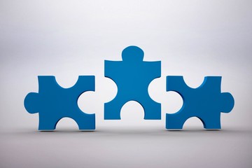 Wall Mural - composite image of pieces of jigsaw puzzle