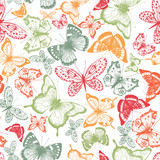 Butterfly hand drawn pattern