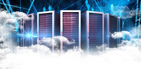 Wall Mural - composite image of clouds