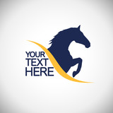 Logo with horse in jump