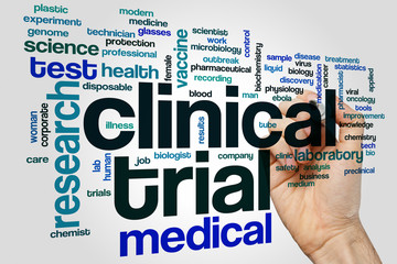 Wall Mural - Clinical trial word cloud