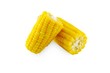 corn boiled on isolated background 