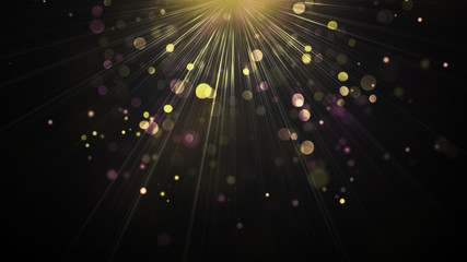 Wall Mural - light rays and particles abstract background