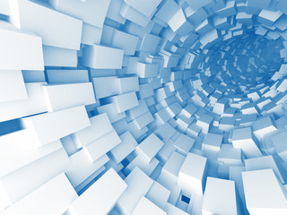 Wall Mural - abstract architecture tunnel with light background