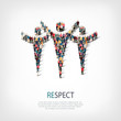 © katty2016 - respect people sign 3d
