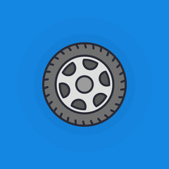 Poster - Wheel flat icon