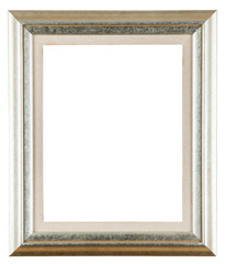 decorative silver frame isolated on white