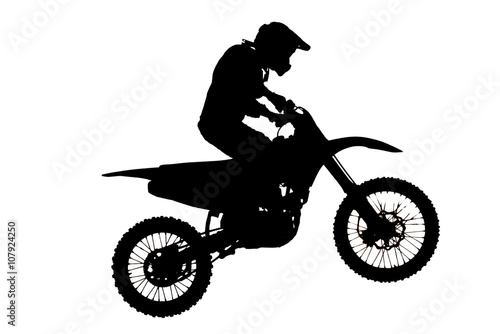 Silhouette of  motocross Fototapet