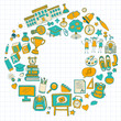 © helen_f - Back to School doodle set. Linear icons