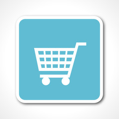 Aufkleber - cart blue flat design vector web icon 