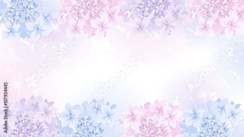 Hydrangea Lined Frame 紫陽花フレーム上下背景 Buy This Stock Vector And Explore Similar Vectors At Adobe Stock Adobe Stock