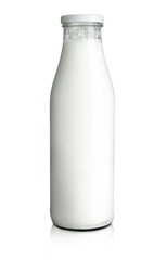 Poster - Bottle of milk isolated on white background