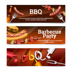 Sticker - Barbecue Party Horizontal Banners