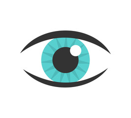 Wall Mural - blue eye icon vector