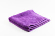 Purple towel handkerchief isolated on white background