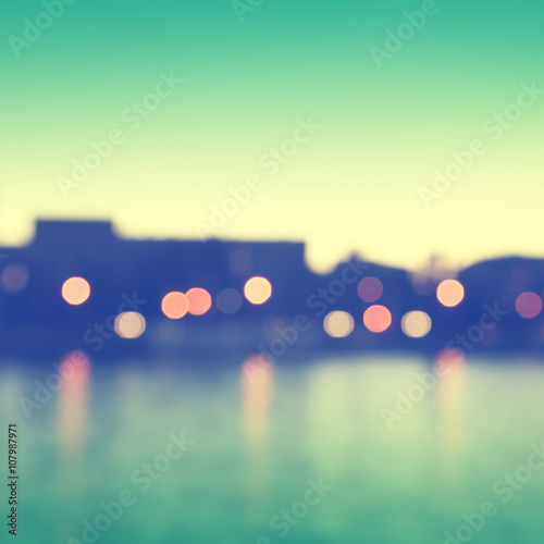 Tapeta ścienna Streszczenie tło niewyraźne gród z efekt bokeh.