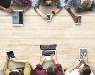 Poster - connecting connection digital device wireless concept