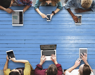 Poster - connecting connection digital device wireless concept