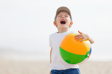 Sticker - boy at the beach