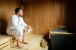 © NDABCREATIVITY - Handsome man relaxing in sauna