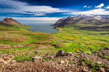 Wall Mural - Mountains in the western fjords in Iceland