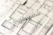 © Sean K - Construction drawing and CONSTRUCTION on white cube