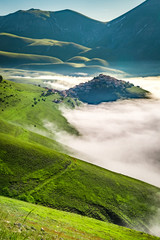 Sunrise in the Castelluccio, Umbria, Italy