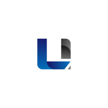 Modern Simple Initial Logo Vector Blue Grey Letters Li