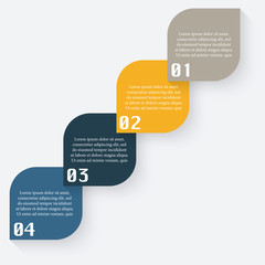 Wall Mural - Vector colorful info graphics for your business presentations.