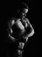 Wall Mural - Muscular male posing