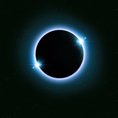 Wall Mural - blue solar eclipse