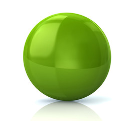 Wall Mural - Green glossy button