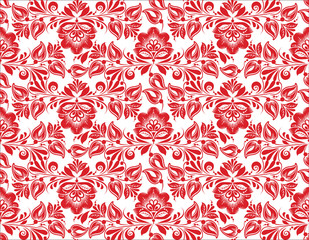 Wall Mural - stylized floral seamless pattern