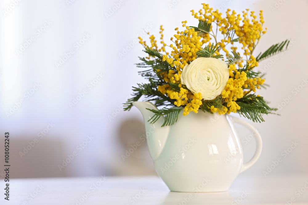 A bouquet of fresh flowers, close up