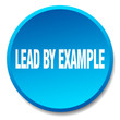 lead by example blue round flat isolated push button