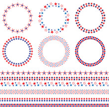 Red White And Blue Circle Frames And Borders