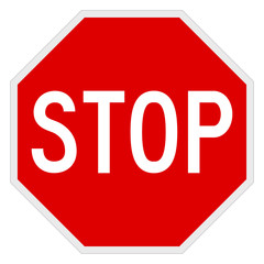 vector illustration of a stop road/traffic sign.